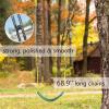 imagePACEARTH 2 Pack Swings Seats Holds 660lbs with 689 inch AntiRust Chains Plastic Coated 236 inch Tree Hanging Straps and Locking Buckles Playground Swing Set Accessories Replacement  GreenGreen  2 Packs