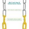 imagePACEARTH 2 Pack Swings Seats Holds 660lbs with 689 inch AntiRust Chains Plastic Coated 236 inch Tree Hanging Straps and Locking Buckles Playground Swing Set Accessories Replacement  GreenBlue2 Packs