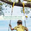 imagePACEARTH 2 Pack Swings Seats Holds 660lbs with 689 inch AntiRust Chains Plastic Coated 236 inch Tree Hanging Straps and Locking Buckles Playground Swing Set Accessories Replacement  GreenBlue2 Packs