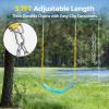 imagePACEARTH 2 Pack Swings Seats Holds 660lbs with 689 inch AntiRust Chains Plastic Coated 236 inch Tree Hanging Straps and Locking Buckles Playground Swing Set Accessories Replacement  GreenSkyblue2 Packs