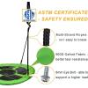 imagePACEARTH 40 Inch Saucer Tree Swing Flying 900lb Weight Capacity 2 Added Hanging Straps Adjustable MultiStrand Ropes Colorful Safe and Durable Swing Seat for ChildrenGreennew