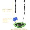 imagePACEARTH 40 Inch Saucer Tree Swing Flying 900lb Weight Capacity 2 Added Hanging Straps Adjustable MultiStrand Ropes Colorful Safe and Durable Swing Seat for ChildrenGreennew