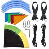 imagePACEARTH 40 Inch Saucer Tree Swing Flying 900lb Weight Capacity 2 Added Hanging Straps Adjustable MultiStrand Ropes Colorful Safe and Durable Swing Seat for ChildrenRainbowcolornew