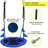 imagePACEARTH 40 Inch Saucer Tree Swing Flying 900lb Weight Capacity 2 Added Hanging Straps Adjustable MultiStrand Ropes Colorful Safe and Durable Swing Seat for ChildrenBluenew