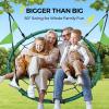 imagePACEARTH 40 Spider Web Saucer Swing for Kids ampamp Adults Max 700LBS Heavy Duty Net Swing with Rustproof Hardware 3X Durable Tree Straps and Swivel Included for Trees and Structures GreenGreen