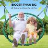 imagePACEARTH 40 Spider Web Saucer Swing for Kids ampamp Adults Max 700LBS Heavy Duty Net Swing with Rustproof Hardware 3X Durable Tree Straps and Swivel Included for Trees and Structures GreenGreen