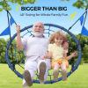 imagePACEARTH 40 Spider Web Saucer Swing for Kids ampamp Adults Max 700LBS Heavy Duty Net Swing with Rustproof Hardware 3X Durable Tree Straps and Swivel Included for Trees and Structures GreenBlue