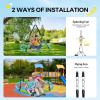 imagePACEARTH 40 Spider Web Saucer Swing for Kids ampamp Adults Max 700LBS Heavy Duty Net Swing with Rustproof Hardware 3X Durable Tree Straps and Swivel Included for Trees and Structures GreenBluegreen