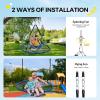 imagePACEARTH 40 Spider Web Saucer Swing for Kids ampamp Adults Max 700LBS Heavy Duty Net Swing with Rustproof Hardware 3X Durable Tree Straps and Swivel Included for Trees and Structures GreenBlue