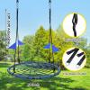 imagePACEARTH 40 Spider Web Saucer Swing for Kids ampamp Adults Max 700LBS Heavy Duty Net Swing with Rustproof Hardware 3X Durable Tree Straps and Swivel Included for Trees and Structures GreenBlue