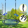 imagePACEARTH 40 Spider Web Saucer Swing for Kids ampamp Adults Max 700LBS Heavy Duty Net Swing with Rustproof Hardware 3X Durable Tree Straps and Swivel Included for Trees and Structures GreenBlue