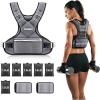 imagePACEARTH Adjustable Weight Vest 410lbs  1120lbs  2032lbs XShape Weighted Vest for Women and Men Home Workout Ironsand Vest with Zipper Pouch and 6 Weight Packs Available in Pink Gray BlackGrey