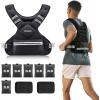 imagePACEARTH Adjustable Weight Vest 410lbs  1120lbs  2032lbs XShape Weighted Vest for Women and Men Home Workout Ironsand Vest with Zipper Pouch and 6 Weight Packs Available in Pink Gray BlackBlack