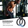 imagePACEARTH Gymnastic Rings 1100lbs Capacity with 1476ft Adjustable Buckle Straps Pull Up Exercise Rings NonSlip Rings for Home Gym Full Body WorkoutBlack