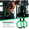 imagePACEARTH Gymnastic Rings 1100lbs Capacity with 1476ft Adjustable Buckle Straps Pull Up Exercise Rings NonSlip Rings for Home Gym Full Body WorkoutGreen