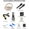 imagePACEARTH Gymnastics Rings Wooden Olympic Rings Support 1500lbs Locked Carabiners 9ft DoubleLayer Numbered Straps NonSlip Gym Rings with Foot Straps Door Anchor for Home Gym Full Body Workout01125 Buckle Rings  Straps  Door Anchor  Foot Straps