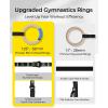 imagePACEARTH Gymnastics Rings Wooden Olympic Rings Support 1500lbs Locked Carabiners 9ft DoubleLayer Numbered Straps NonSlip Gym Rings with Foot Straps Door Anchor for Home Gym Full Body Workout02125 Buckle Rings  Straps Set