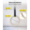 imagePACEARTH Gymnastics Rings Wooden Olympic Rings Support 1500lbs Locked Carabiners 9ft DoubleLayer Numbered Straps NonSlip Gym Rings with Foot Straps Door Anchor for Home Gym Full Body Workout01125 Buckle Rings  Straps  Door Anchor  Foot Straps