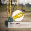 imagePACEARTH Swing Seat Support 660lb with 689 inch AntiRust Chains Plastic Coated 236 inch Tree Hanging Straps and Locking Buckles Outdoor Playground Tree SwingGreenGreen
