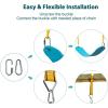 imagePACEARTH Swing Seat Support 660lb with 689 inch AntiRust Chains Plastic Coated 236 inch Tree Hanging Straps and Locking Buckles Outdoor Playground Tree SwingGreenSky Blue  1 Pack