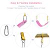 imagePACEARTH Swing Seat Support 660lb with 689 inch AntiRust Chains Plastic Coated 236 inch Tree Hanging Straps and Locking Buckles Outdoor Playground Tree SwingGreenPink  1 Pack