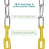 imagePACEARTH Swing Seat Support 660lb with 689 inch AntiRust Chains Plastic Coated 236 inch Tree Hanging Straps and Locking Buckles Outdoor Playground Tree SwingGreenBlue  1 Pack