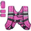 imagePACEARTH Weighted Vest4lb6lb10lb12lb16lb20lb25lb30lb Weight Vest with Reflective Stripe Body Weight Vests Adjustable for Men Women Workout Strength Training Running Walking JoggingPinKGrey