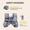 imagePACEARTH Weighted Vest4lb6lb10lb12lb16lb20lb25lb30lb Weight Vest with Reflective Stripe Body Weight Vests Adjustable for Men Women Workout Strength Training Running Walking JoggingGrey