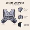 imagePACEARTH Weighted Vest4lb6lb10lb12lb16lb20lb25lb30lb Weight Vest with Reflective Stripe Body Weight Vests Adjustable for Men Women Workout Strength Training Running Walking JoggingGrey