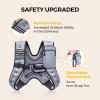 imagePACEARTH Weighted Vest4lb6lb10lb12lb16lb20lb25lb30lb Weight Vest with Reflective Stripe Body Weight Vests Adjustable for Men Women Workout Strength Training Running Walking JoggingGrey