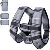 imagePACEARTH Weighted Vest4lb6lb10lb12lb16lb20lb25lb30lb Weight Vest with Reflective Stripe Body Weight Vests Adjustable for Men Women Workout Strength Training Running Walking JoggingGrey