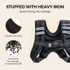imagePACEARTH Weighted Vest4lb6lb10lb12lb16lb20lb25lb30lb Weight Vest with Reflective Stripe Body Weight Vests Adjustable for Men Women Workout Strength Training Running Walking JoggingBlack