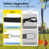 imagePACEARTH Rectangular Tree Swing Set for Children and Adults Heavy Duty Support 700LBS with Foam Protected 8Strand Ropes and Thickened Hardware Easy to Install Outdoor Kids Swing Colorful with FlagsMuti5ft Strap