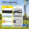 imagePACEARTH Rectangular Tree Swing Set for Children and Adults Heavy Duty Support 700LBS with Foam Protected 8Strand Ropes and Thickened Hardware Easy to Install Outdoor Kids Swing Colorful with FlagsBlue