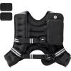 imagePACEARTH Weighted Vest4lb6lb10lb12lb16lb20lb25lb30lb Weight Vest with Reflective Stripe Body Weight Vests Adjustable for Men Women Workout Strength Training Running Walking JoggingBlack