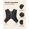 imagePACEARTH Weighted Vest4lb6lb10lb12lb16lb20lb25lb30lb Weight Vest with Reflective Stripe Body Weight Vests Adjustable for Men Women Workout Strength Training Running Walking JoggingBlack