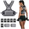 imagePACEARTH Adjustable Weight Vest 410lbs  1120lbs  2032lbs XShape Weighted Vest for Women and Men Home Workout Ironsand Vest with Zipper Pouch and 6 Weight Packs Available in Pink Gray BlackGrey