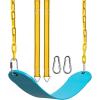 imagePACEARTH Swing Seat Support 660lb with 689 inch AntiRust Chains Plastic Coated 236 inch Tree Hanging Straps and Locking Buckles Outdoor Playground Tree SwingGreenSky Blue  1 Pack