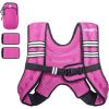 imagePACEARTH Weighted Vest4lb6lb10lb12lb16lb20lb25lb30lb Weight Vest with Reflective Stripe Body Weight Vests Adjustable for Men Women Workout Strength Training Running Walking JoggingPink
