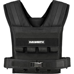 imagePACEARTH Adjustable Weighted Vest for Men ampamp Woman 20lb22lb35lb44lb WeightAdjustable Vest with Addon Iron Blocks for Hardcore Strength Training Weight Exercise CrossFit Running Black35LBS