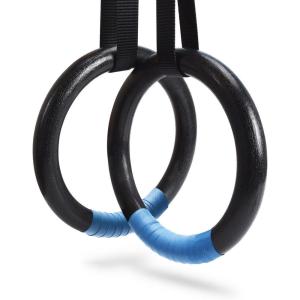 imagePACEARTH Gymnastic Rings 1100lbs Capacity with 1476ft Adjustable Buckle Straps Pull Up Exercise Rings NonSlip Rings for Home Gym Full Body WorkoutBlack