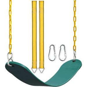 imagePACEARTH Swing Seat Support 660lb with 689 inch AntiRust Chains Plastic Coated 236 inch Tree Hanging Straps and Locking Buckles Outdoor Playground Tree SwingGreenGreen