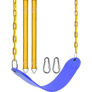 imagePACEARTH Swing Seat Support 660lb with 689 inch AntiRust Chains Plastic Coated 236 inch Tree Hanging Straps and Locking Buckles Outdoor Playground Tree SwingGreenBlue  1 Pack
